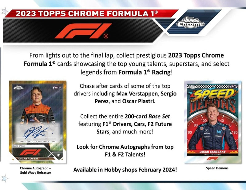 2023  Topps Chrome Formula 1 Hobby Box