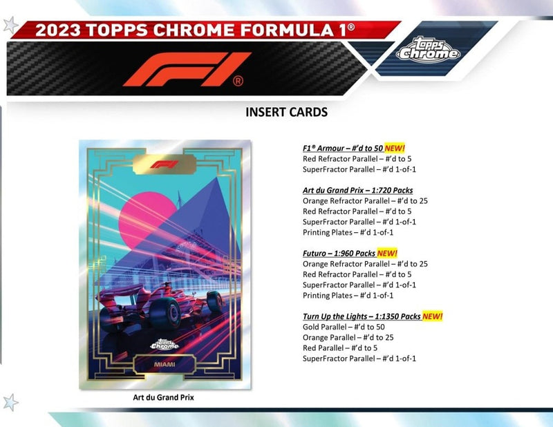 2023  Topps Chrome Formula 1 Hobby Box