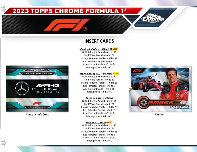 2023  Topps Chrome Formula 1 Hobby Box