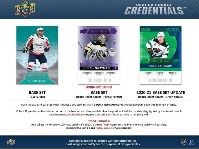 2021-22  Upper Deck - Credentials Hobby Box