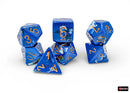 Chessex 7 Dice Set - Brush Wavebreak/Gold