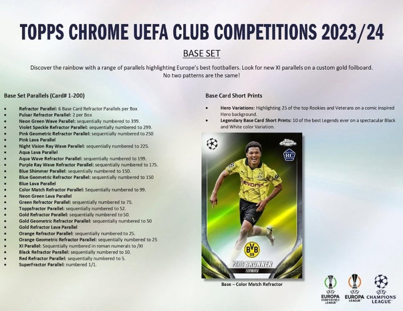 2023-24 UEFA Competitions Topps Chrome Soccer Hobby Box