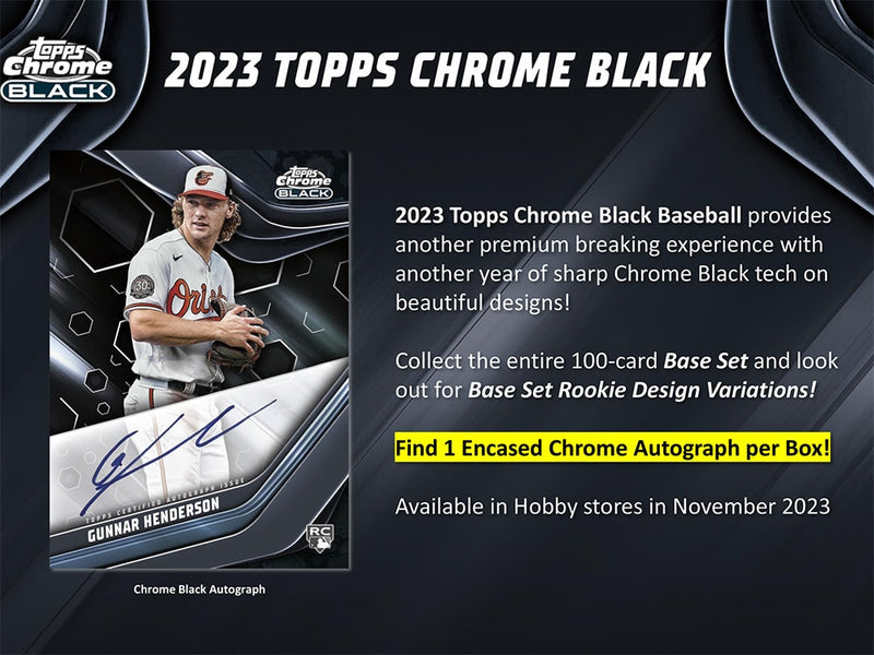 2023 Topps Chrome Black MLB Hobby Box