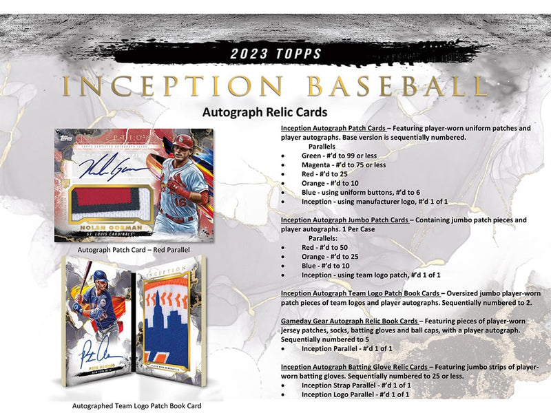 2023 Topps Inception Hobby Box - MLB