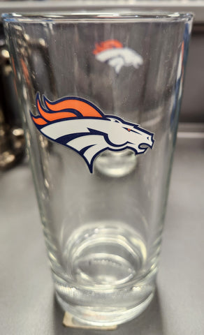Nfl Football Glass - Broncos