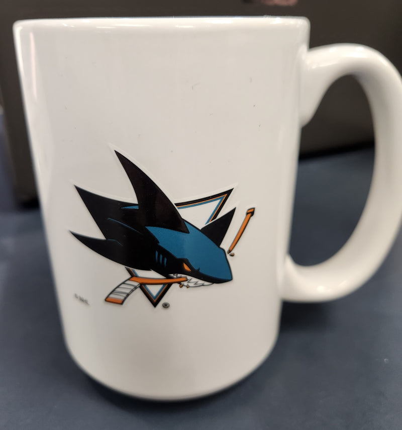 Coffee Mug - San Jose Sharks White W/Logo