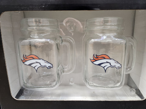 2Pk 16.5Oz Mason Mug Broncos