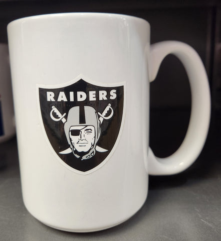 15 Oz El Grande Mug - Raiders White