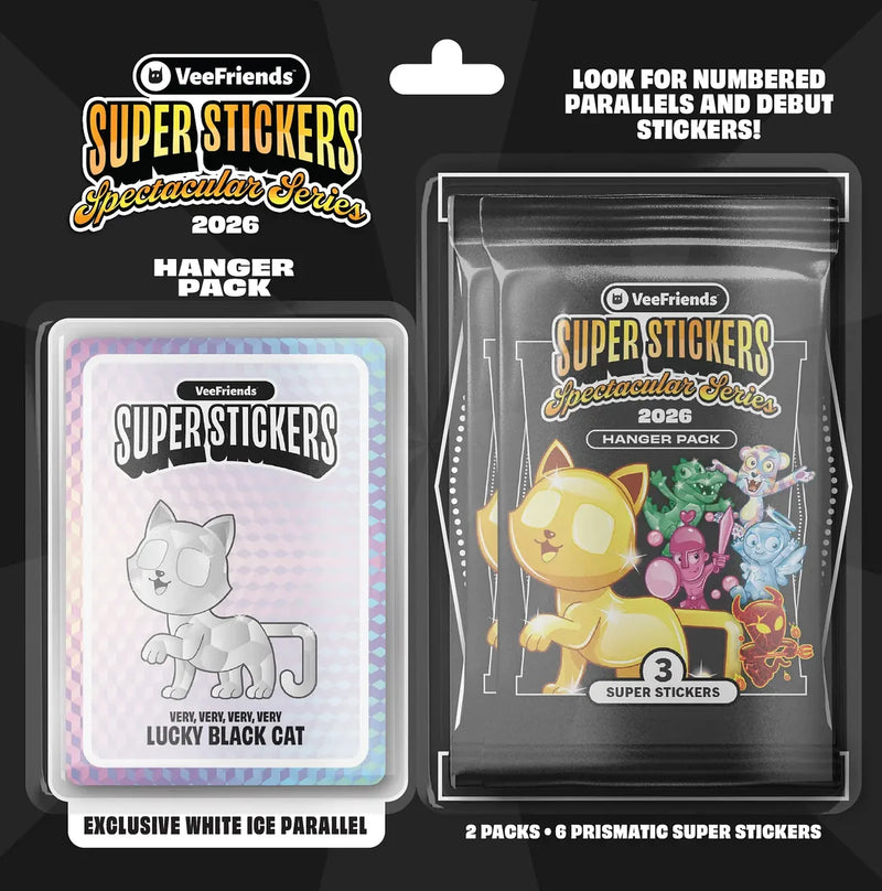 2026 VeeFriends Super Stickers Hanger Pack (White Ice Parallels)