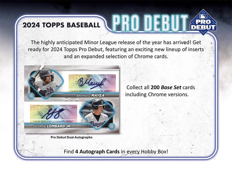 2024 Pro Debut Baseball Minor League Hobby Box