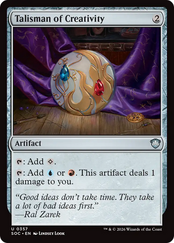 Talisman of Creativity [Secrets of Strixhaven Commander]