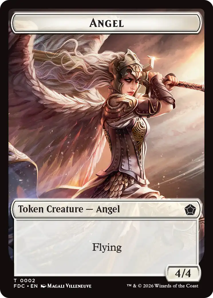 Angel (0002) // Spirit Double-Sided Token [Foundations Commander Tokens]