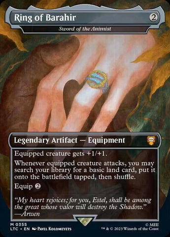 Ring of Barahir - Sword of the Animist (Borderless) [The Lord of the Rings: Tales of Middle-Earth Commander]