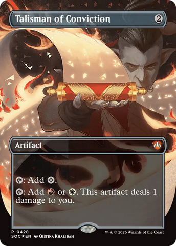 Talisman of Conviction (Borderless) [Secrets of Strixhaven Commander]