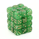Chessex 36D6 Green/Gold