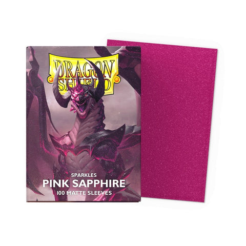 Dragon Shield Sleeves - Pink Sapphire Matte (Sparkles)