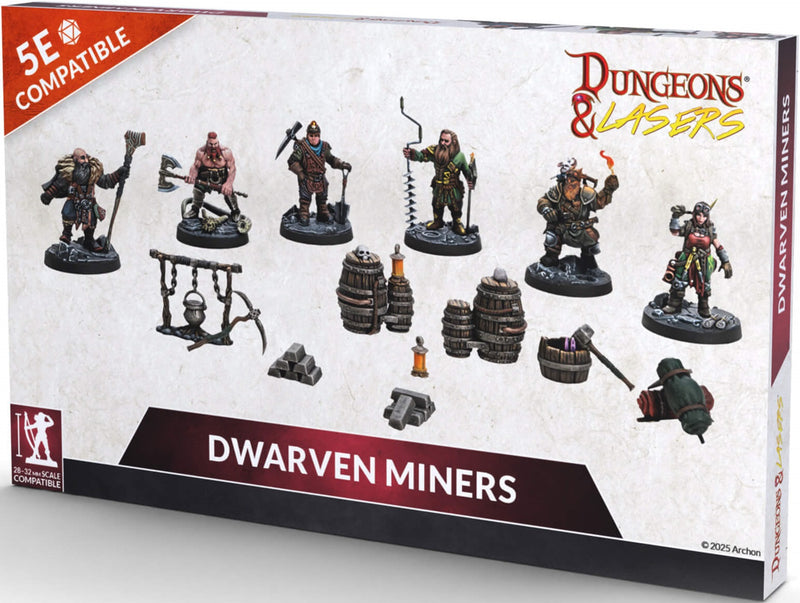 Dungeons & Lasers - Dwarven Miners (Unpainted)
