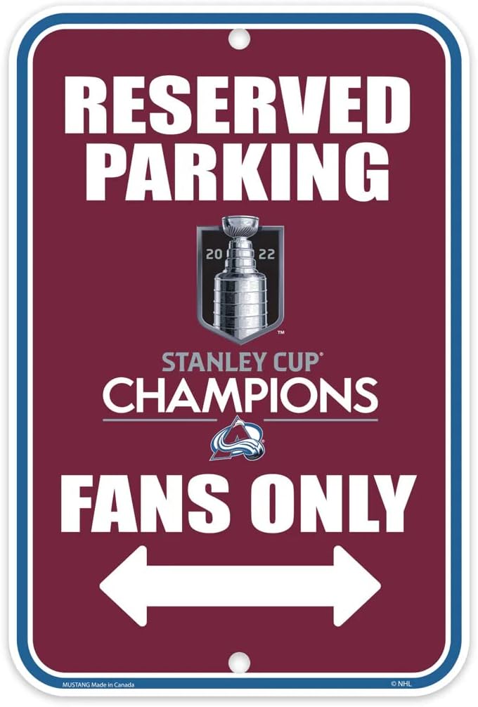 Reserved Parking Sign - Avalanche Champions