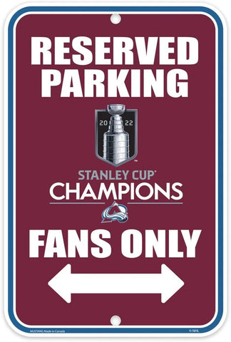Reserved Parking Sign - Avalanche Champions