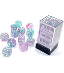 Chessex 36D6 Gel Green-Pink/Blue