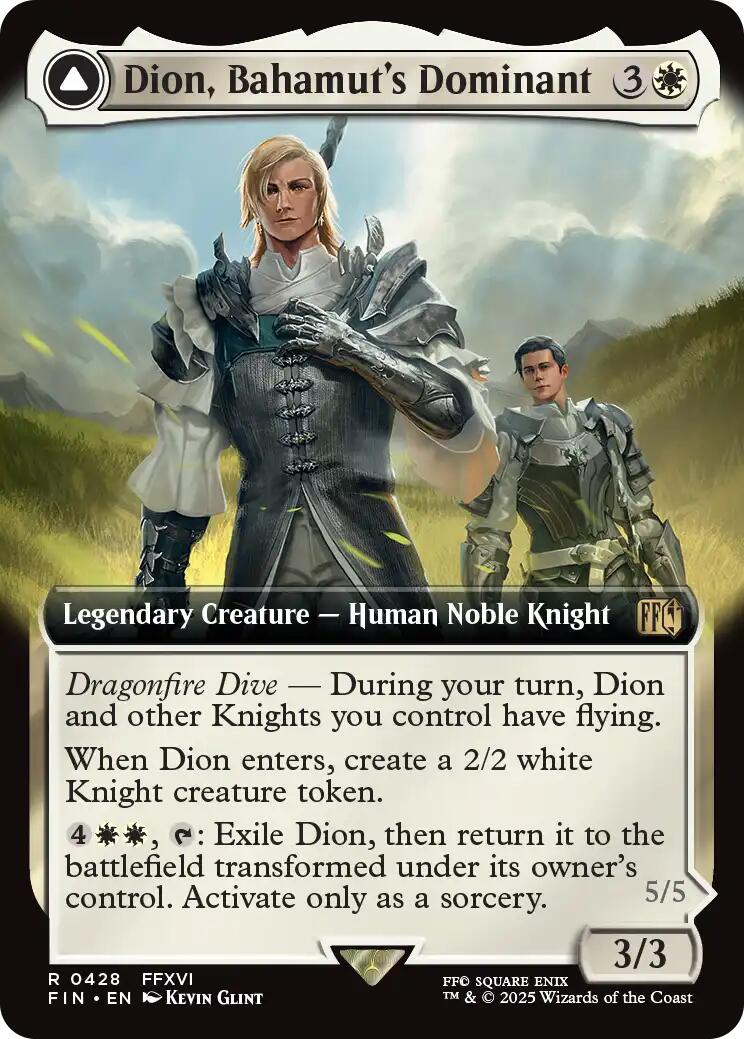 Dion, Bahamut's Dominant // Bahamut, Warden of Light (Extended Art) [FINAL FANTASY]