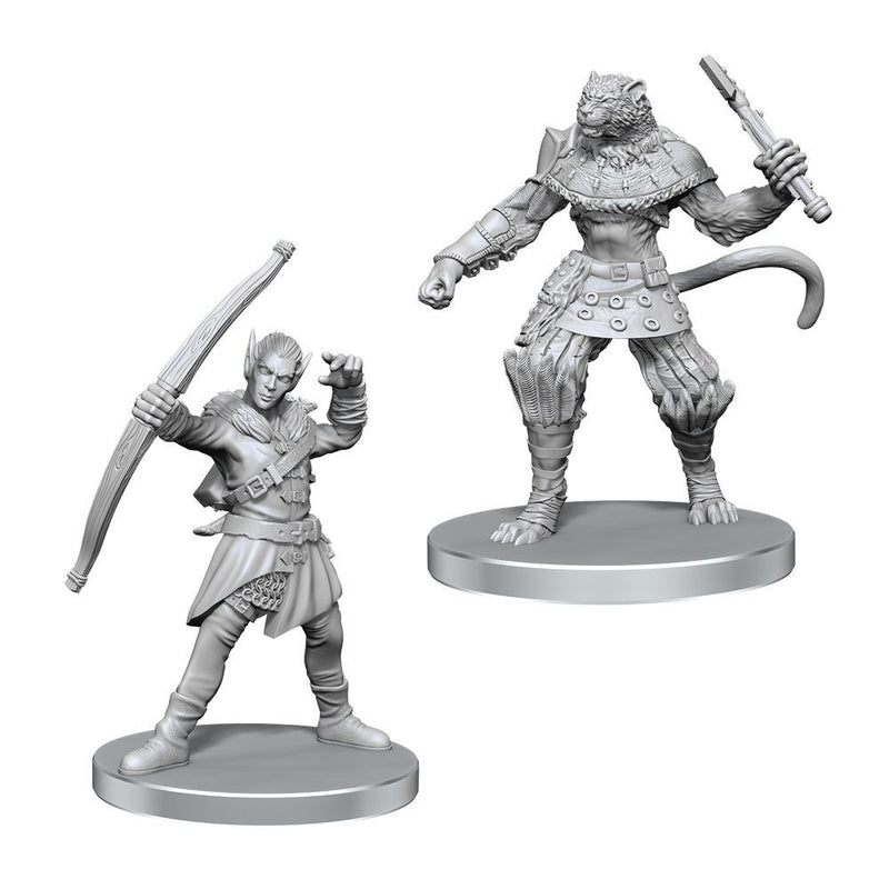 Elf Hunter & Catfolk Bandit - Unpainted