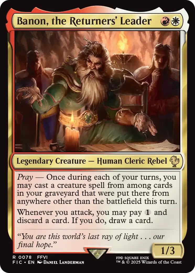 Banon, the Returners' Leader (Surge Foil) [FINAL FANTASY Commander]