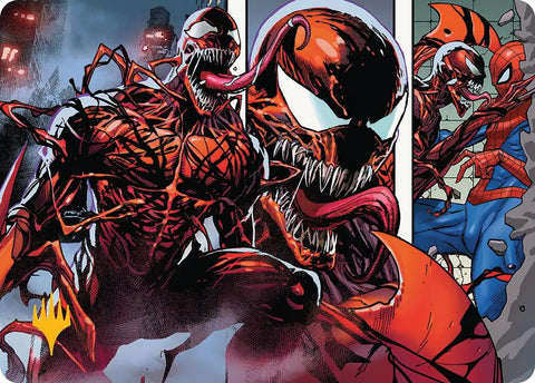 Carnage, Crimson Chaos Art Card (Gold-Stamped Planeswalker Symbol) [Marvel's Spider-Man Art Series]
