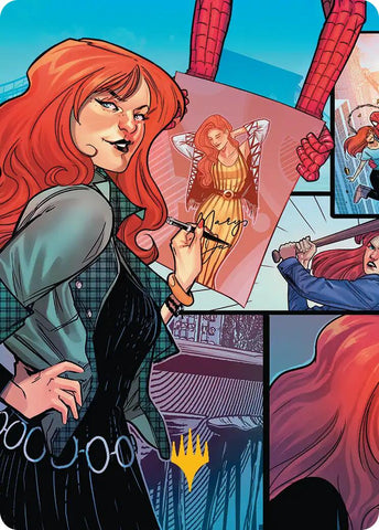 Mary Jane Watson Art Card (Gold-Stamped Planeswalker Symbol) [Marvel's Spider-Man Art Series]