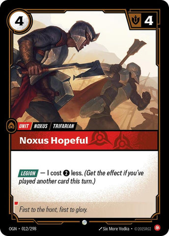 Noxus Hopeful (012/298 - Common) [Riftbound TCG: Origins]