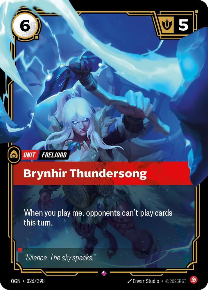 Brynhir Thundersong (026/298 - Rare) [Riftbound TCG: Origins]