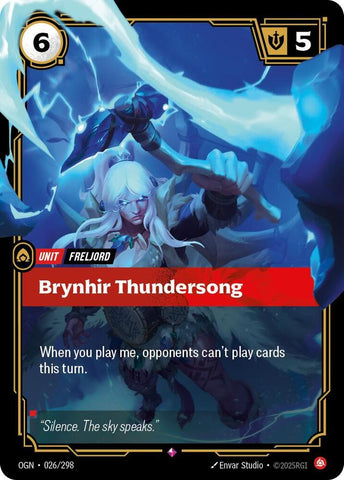 Brynhir Thundersong (026/298 - Rare) [Riftbound TCG: Origins]