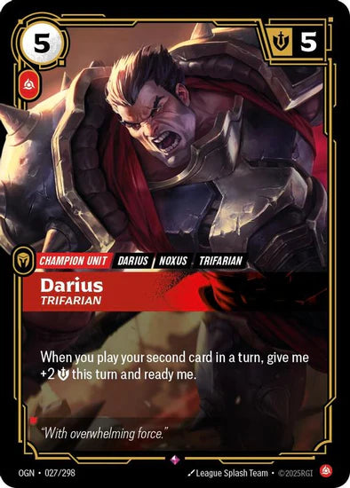Darius - Trifarian (027/298 - Rare) [Riftbound TCG: Origins]