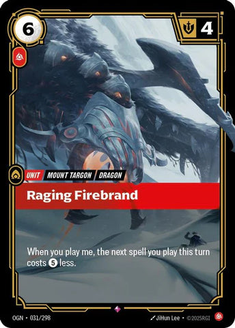 Raging Firebrand (031/298 - Rare) [Riftbound TCG: Origins]