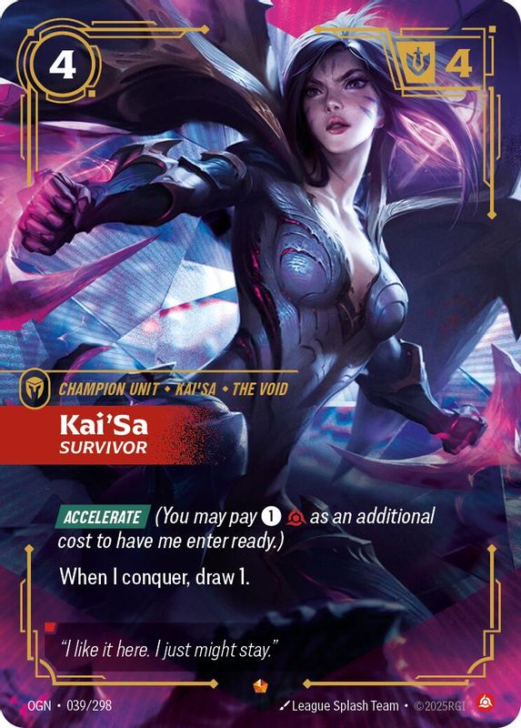 Kai'sa - Survivor (039/298 - Epic) [Riftbound TCG: Origins]