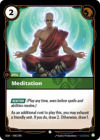 Meditation (048/298 - Common) [Riftbound TCG: Origins]