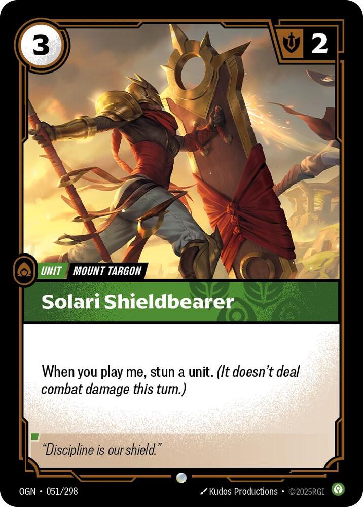 Solari Shieldbearer (051/298 - Common) [Riftbound TCG: Origins]