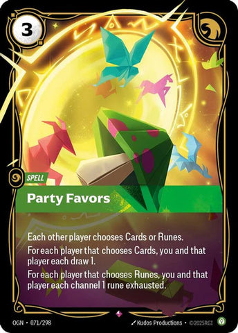 Party Favors (071/298 - Rare) [Riftbound TCG: Origins]