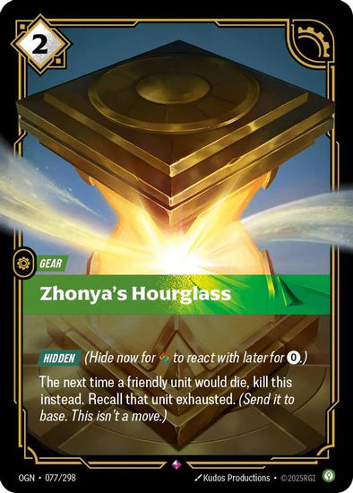 Zhonya's Hourglass (077/298 - Rare) [Riftbound TCG: Origins]