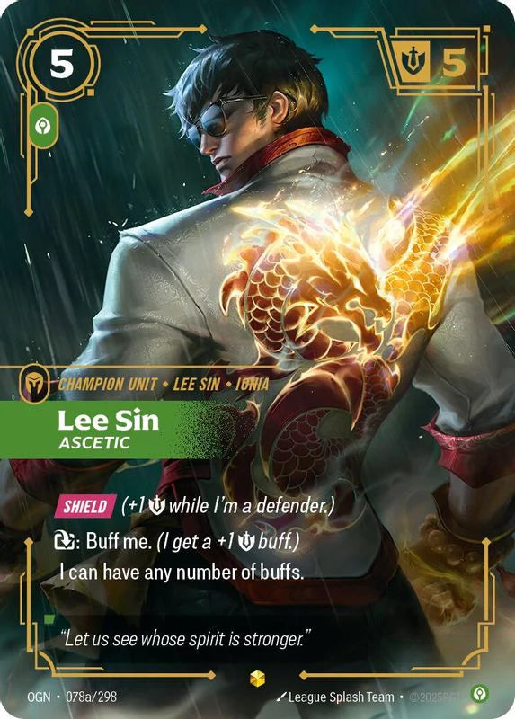 Lee Sin - Ascetic (078a/298 - Alternate) [Riftbound TCG: Origins]