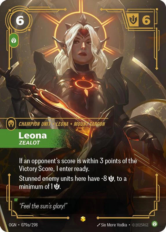 Leona - Zealot (079a/298 - Alternate) [Riftbound TCG: Origins]