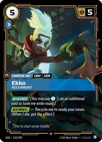 Ekko - Recurrent (110/298 - Rare) [Riftbound TCG: Origins]