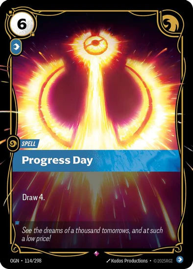 Progress Day (114/298 - Rare) [Riftbound TCG: Origins]