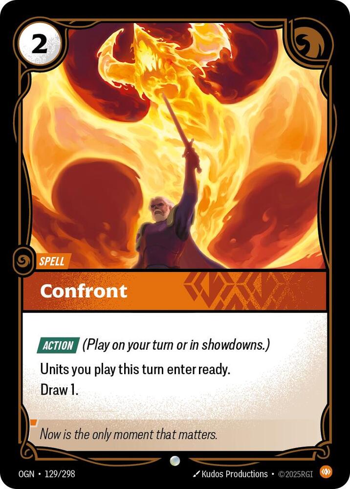 Confront (129/298 - Common) [Riftbound TCG: Origins]