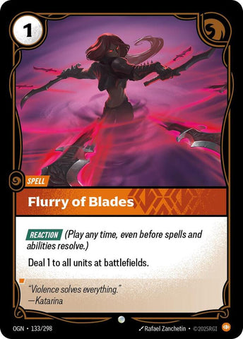 Flurry of Blades (133/298 - Common) [Riftbound TCG: Origins]