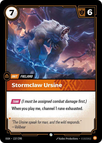 Stormclaw Ursine (137/298 - Common) [Riftbound TCG: Origins]