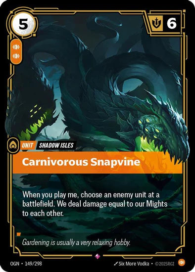 Carnivorous Snapvine (149/298 - Rare) [Riftbound TCG: Origins]