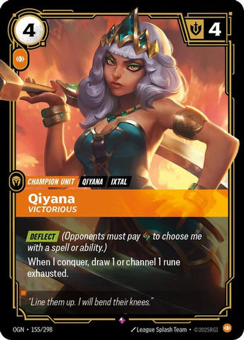 Qiyana - Victorious (155/298 - Rare) [Riftbound TCG: Origins]