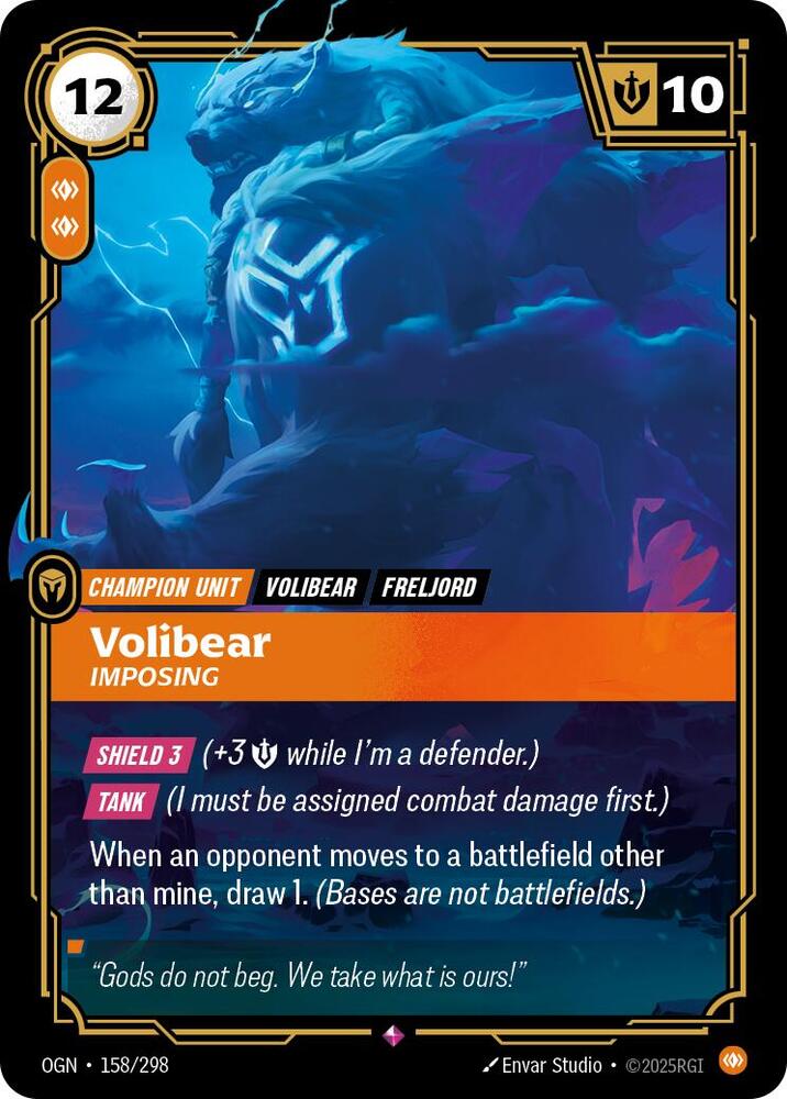 Volibear - Imposing (158/298 - Rare) [Riftbound TCG: Origins]
