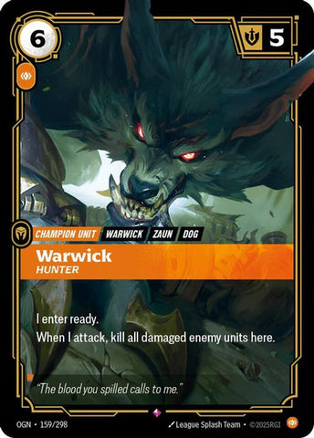 Warwick - Hunter (159/298 - Rare) [Riftbound TCG: Origins]